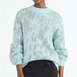 NWT Cozy Blue Patterned Women's Sweater size Medium